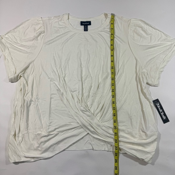 New ModCloth A Twist of Fun Knit Top Ivory Shirt - Picture 6 of 7